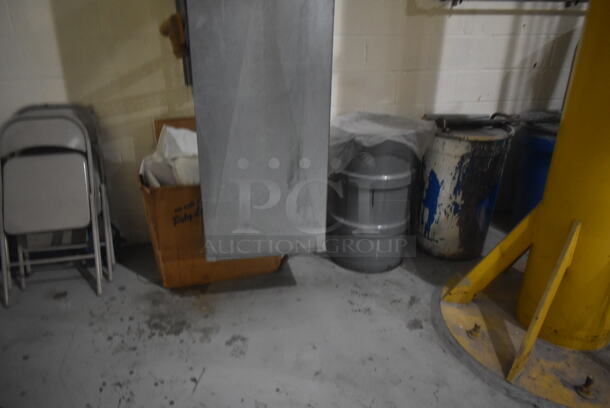 ALL ONE MONEY! Lot of Various Barrels, Buckets and Metal Folding Chairs. BUYER MUST REMOVE. - Image 2 of 8