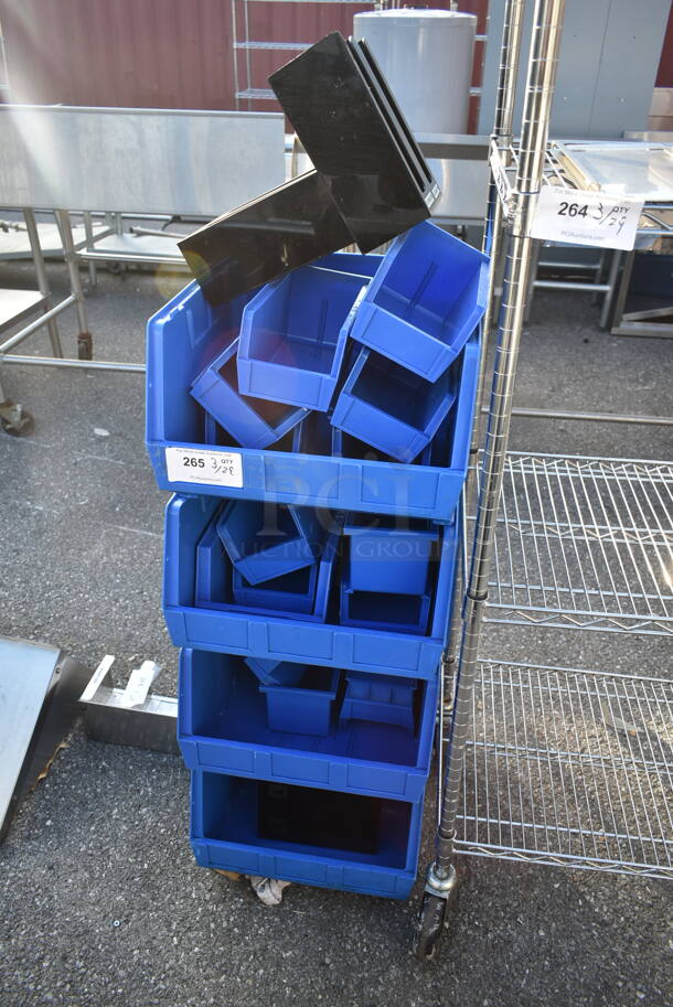 ALL ONE MONEY! Lot of Blue Poly Bins.