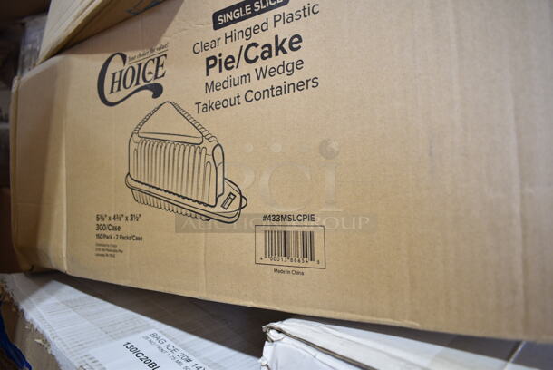 PALLET LOT of 36 BRAND NEW Boxes Including TN20 Solo Ultra Clear™ TN20 20 oz. Clear Straight Wall PET Plastic Cold Cup - 1000/Case, 760IC06B Choice 6 oz. Blue Paper Frozen Yogurt / Food Cup - 1000/Case, 130IC20BL500 Choice 20 lb. Blue Heavy Duty Plastic Ice Bag - 500/Case, 433MSLCPIE Choice 5" Clear Hinged Slice Container with Medium Dome Lid - 300/Case, 0 OneUp by Choice Kraft 2-Ply Wide Interfold 6 1/2" x 8 1/2" Dispenser Napkin - 6000/Case, Vigor 473SSAUCP6 6 Qt. Stainless Steel Sauce Pan with Aluminum-Clad Bottom and Cover, Libbey 1102 Symbio 14 oz. Customizable Coupe Glass - 12/Case, 471SAUC3QT Choice 2.75 Qt. Tapered Aluminum Sauce Pan, 129MCR32B Choice 32 oz. Black Round Microwavable Heavy Weight Container with Lid 7 1/4" - 150/Case, 128HD16COMBO ChoiceHD 16 oz. Microwavable Translucent Plastic Deli Container and Lid Combo Pack - 240/Case, SBTG3 Dart TamperGuard 3-Compartment Tamper-Resistant, Tamper-Evident Container - 300/Case, Response 12620 2-Ply Jumbo 1750' Toilet Paper Roll with 12" Diameter - 6/Case, 3 Box Lavex Li'l Herc 55-60 Gallon 1.2 Mil 38" x 58" Low Density Medium-Duty Black Trash Bag / Can Liner - 100/Case, 612FFL1230 Choice Foil Steam Table Pan Lid - Full Size - 50/Case. 36 Times Your Bid! - Image 5 of 12