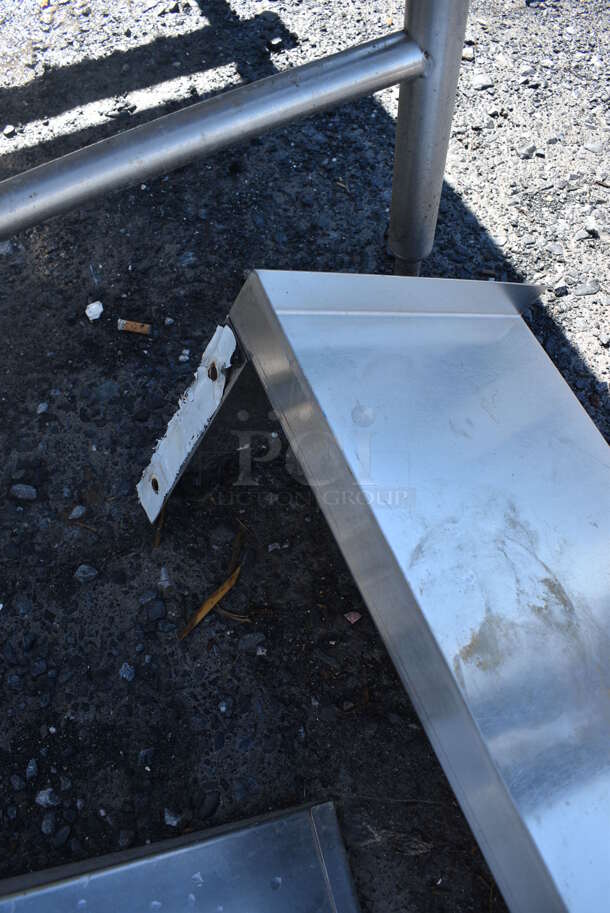 Stainless Steel Shelf w/ Wall Mount Brackets. 60x12x10 - Image 3 of 4