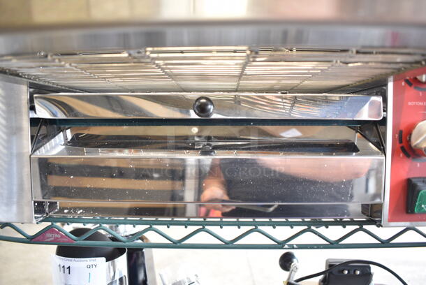 BRAND NEW SCRATCH AND DENT! Avantco TT-P14-240 Stainless Steel Commercial Countertop Electric Powered Conveyor Pizza Oven. 240 Volts, 1 Phase.  - Image 5 of 7