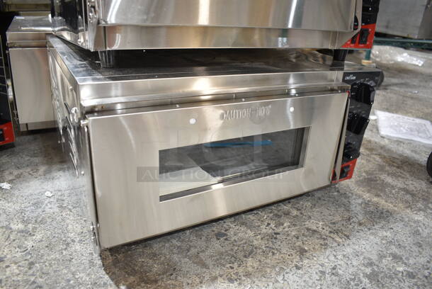 2024 Crosson CPO-160 Stainless Steel Commercial Countertop Electric Powered Pizza Oven w/ Broken Cooking Stone. 120 Volts, 1 Phase. Tested and Working! - Image 3 of 6