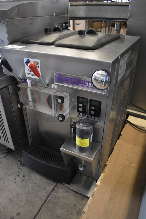Stoelting Model SF144-38I Stainless Steel Commercial Countertop Air Cooled 2 Flavor w/ Twist Soft Serve Ice Cream Machine. 208-240 Volts, 1 Phase. 22x32x33
 - Image 2 of 6
