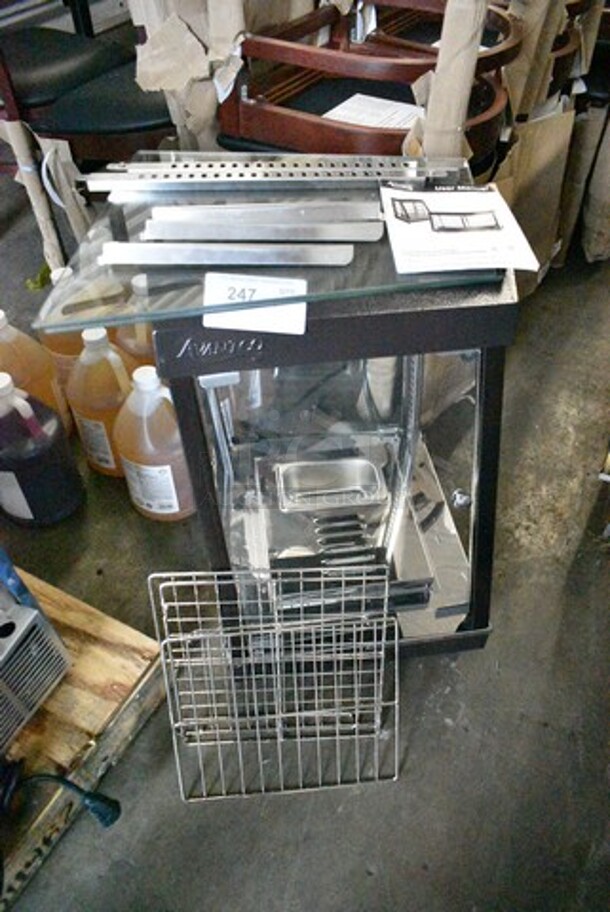 BRAND NEW SCRATCH AND DENT! 2023 Avantco 177HDC13 13" Self/Full Service 3 Shelf Countertop Heated Display Case with Hinged Doors. 120 Volts, 1 Phase. Tested and Working! - Image 2 of 12