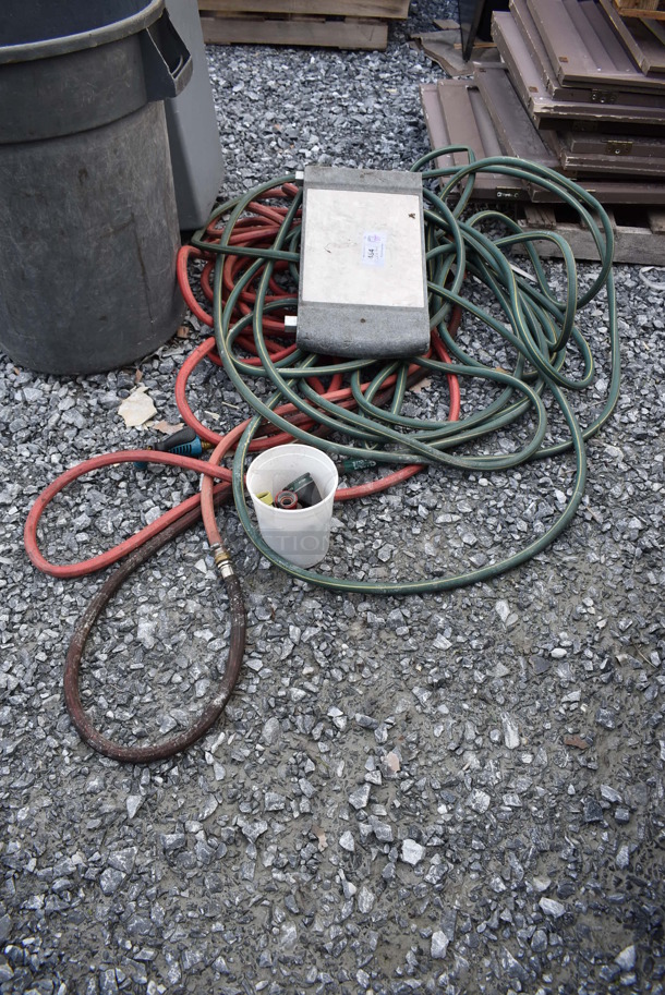 ALL ONE MONEY! Lot of 2 Hoses and Metal Piece - Image 2 of 7