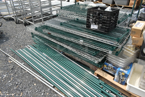 ALL ONE MONEY! Lot of Metro Shelving, Poles and Casters - Image 3 of 4