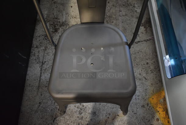 Metal Dining Height Tolix Style Chair. - Image 2 of 5