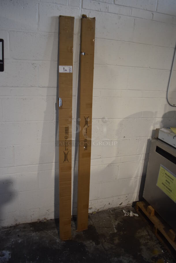 ALL ONE MONEY! Lot of 8 BRAND NEW IN BOX! Regency 460ECP74 Chrome Finish Wire Shelving Poles. 74" - Image 1 of 8