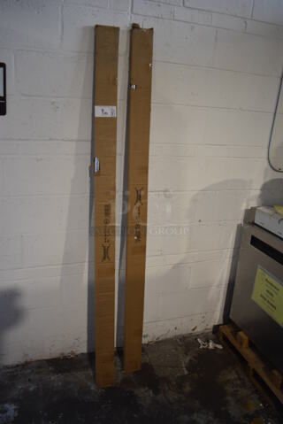 ALL ONE MONEY! Lot of 8 BRAND NEW IN BOX! Regency 460ECP74 Chrome Finish Wire Shelving Poles. 74"