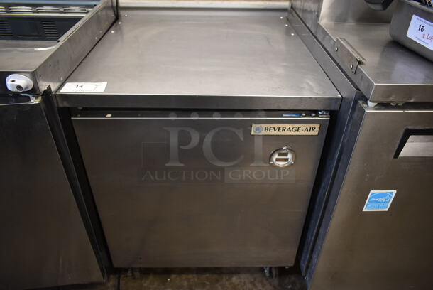 Beverage Air WTF27A Stainless Steel Commercial Single Door Undercounter Freezer on Commercial Casters. 115 Volts, 1 Phase. Tested and Working!