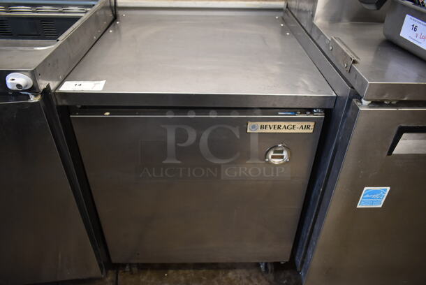 Beverage Air WTF27A Stainless Steel Commercial Single Door Undercounter Freezer on Commercial Casters. 115 Volts, 1 Phase. Tested and Working! - Image 1 of 5
