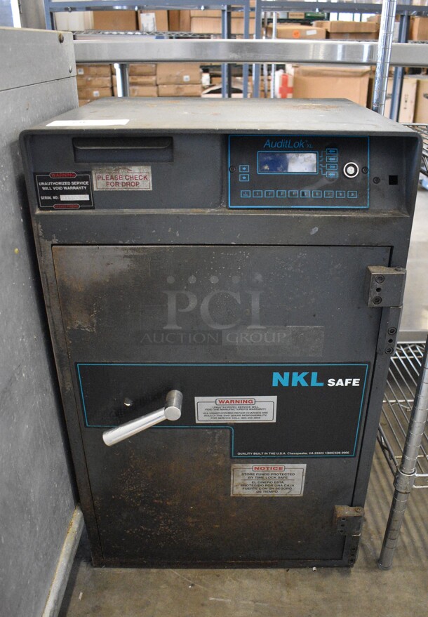 NKL AuditLok Black Metal Single Compartment Safe. Does Not Come w/ Combination. 20x19x32 - Image 1 of 4