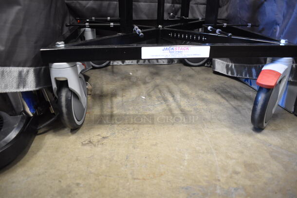 BRAND NEW SCRATCH AND DENT! Jack Stack 88-Plate Mobile Plate Rack JS088 w/ JackStack JS104TC 63" Thermal Cover  - Image 3 of 5
