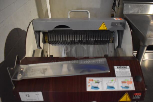 JAC Metal Commercial Floor Style Bread Loaf Slicer on Commercial Casters. 115 Volts, 1 Phase. 23.5x24x53. Tested and Working! - Image 4 of 6