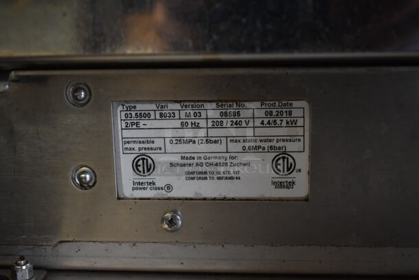 2018 Schaerer Barista Metal Commercial Countertop 2 Group Espresso Machine w/ 2 Hoppers and 2 Steam Wands. 208/240 Volts, 1 Phase. - Image 6 of 6