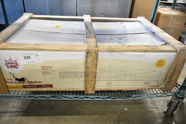 BRAND NEW SCRATCH AND DENT! Carnival King 382TCM16DBL Stainless Steel 16" Dual Non-Stick Crepe Maker - 208/240 Volts, 1 Phase.  - Image 2 of 3