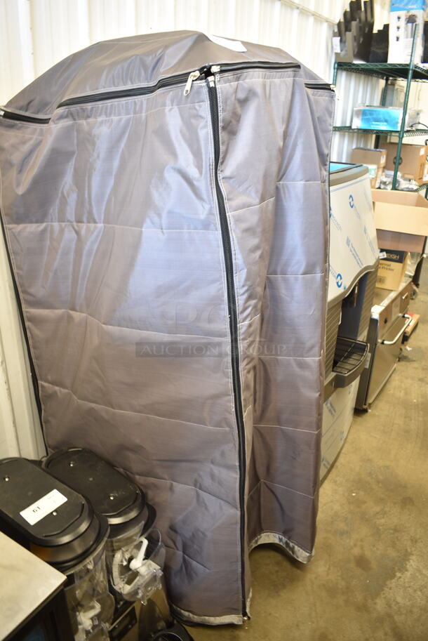 BRAND NEW SCRATCH AND DENT! Jack Stack 88-Plate Mobile Plate Rack JS088 w/ JackStack JS104TC 63" Thermal Cover  - Image 4 of 5