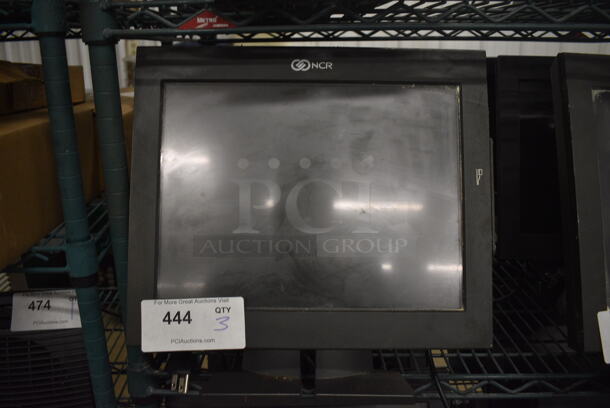 3 NCR 15" POS Monitors w/ Credit Card Strip Reader. 3 Times Your Bid! - Image 1 of 4