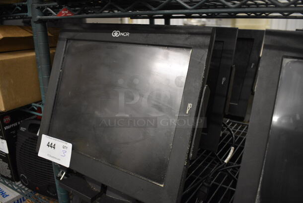 3 NCR 15" POS Monitors w/ Credit Card Strip Reader. 3 Times Your Bid! - Image 2 of 4