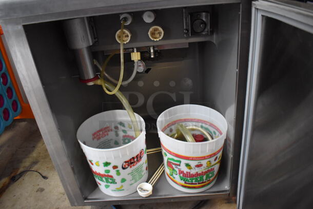 Taylor 8756-27 Stainless Steel Commercial Floor Style Water Cooled 2 Flavor w/ Twist Soft Serve Ice Cream Machine on Commercial Casters. 208/230 Volts, 1 Phase. 26x36x72 - Image 5 of 9