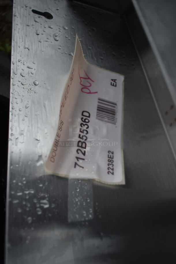 BRAND NEW SCRATCH AND DENT! Steelton 712B5536D Stainless Steel Double Tier Speed Rail - 36" - Image 4 of 4
