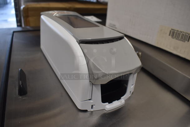 Box of 5 BRAND NEW! White and Gray Poly Wall Mount Soap Dispensers. 45x4x12 - Image 5 of 5
