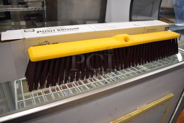 4 BRAND NEW IN BOX! Bison Life Multi Surface Push Brooms. 24x3.5x5. 4 Times Your Bid! - Image 6 of 6