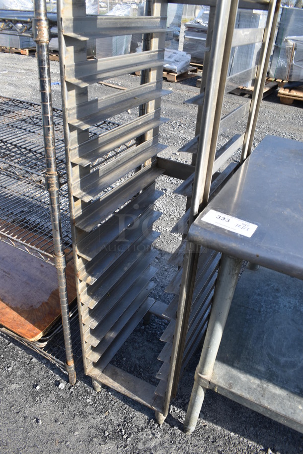 Metal Commercial Pan Transport Rack on Commercial Casters. 13x18.5x72 - Image 3 of 5