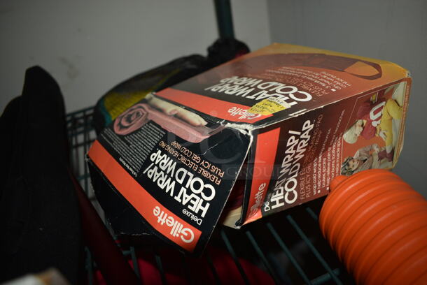 ALL ONE MONEY! Tier Lot of Various Items Including Ultra Heart and Sound Soother, Wooden Utensil Drawer Organizer, Heat/Cold Wrap, Brushes, and Wall Mount Clocks - Image 5 of 7