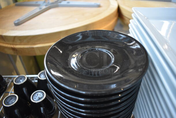 16 Black Ceramic Saucers. 5.75x5.75x1. 16 Times Your Bid! - Image 3 of 3