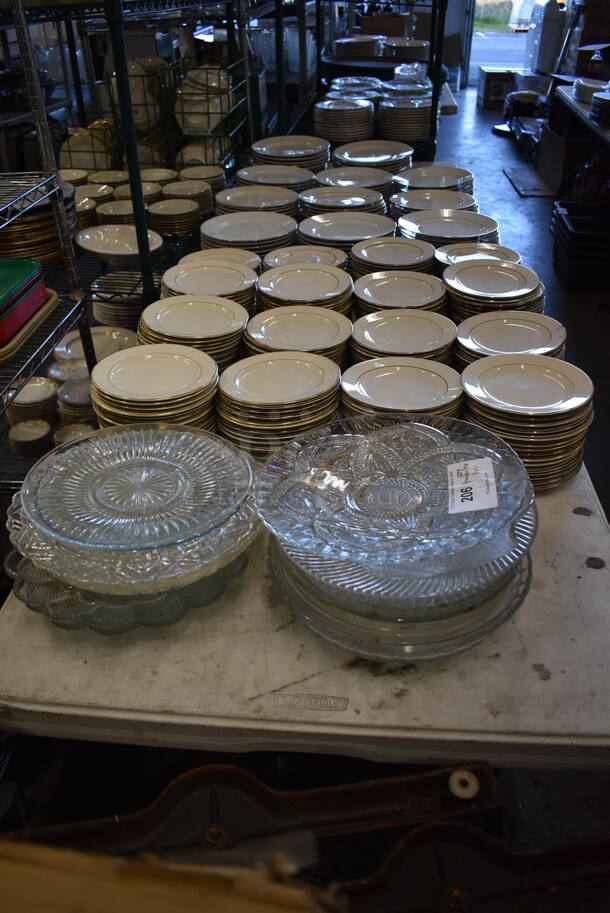ALL ONE MONEY! Lot of Items on Tabletop Including Ceramic and Glass Plates - Image 3 of 11