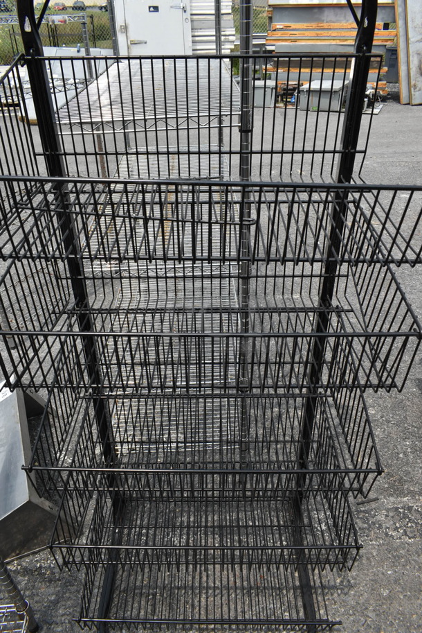 Black Wire 5 Tier Basket Rack. - Image 3 of 5