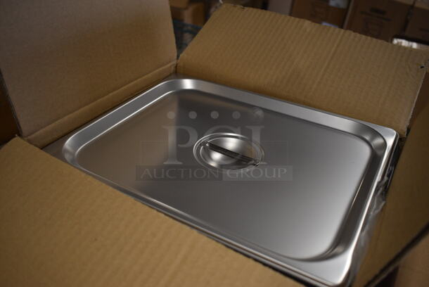 12 BRAND NEW IN BOX! Winco Stainless Steel Full Size Drop In Bin Lids. 12 Times Your Bid! - Image 2 of 3