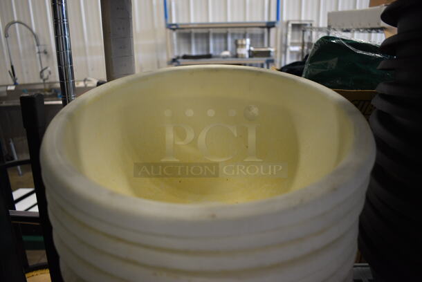 ALL ONE MONEY! Lot of 8 White Poly Bowls! 12.5x12.5x5.5 - Image 2 of 3