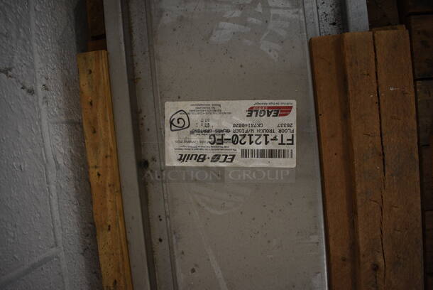 BRAND NEW IN CRATE! Eagle Model FT-12120-FG Stainless Steel Commercial Floor Trough w/ Fiber Glass Grating. 123x16x12 - Image 4 of 5