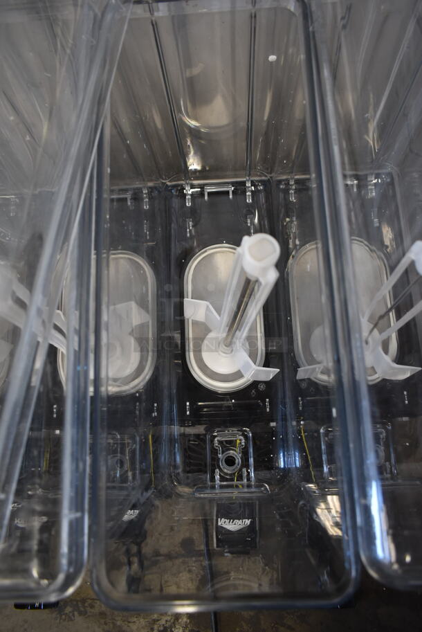 BRAND NEW SCRATCH AND DENT! Vollrath VBBE4-37-S Stainless Steel Commercial Countertop 4 Hopper Refrigerated Beverage Machine. 115 Volts, 1 Phase. Tested and Working! - Image 6 of 7