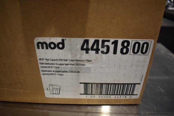 BRAND NEW IN BOX! Mod 44518 Black Poly Wall Mount Toilet Paper Dispenser. - Image 4 of 5