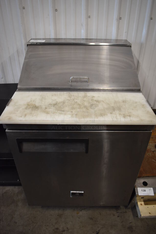 Kelvinator KCST27.8 Stainless Steel Commercial Sandwich Salad Prep Table Bain Marie Mega Top on Commercial Casters. 115 Volts, 1 Phase. 28x31x42.5. Tested and Working!