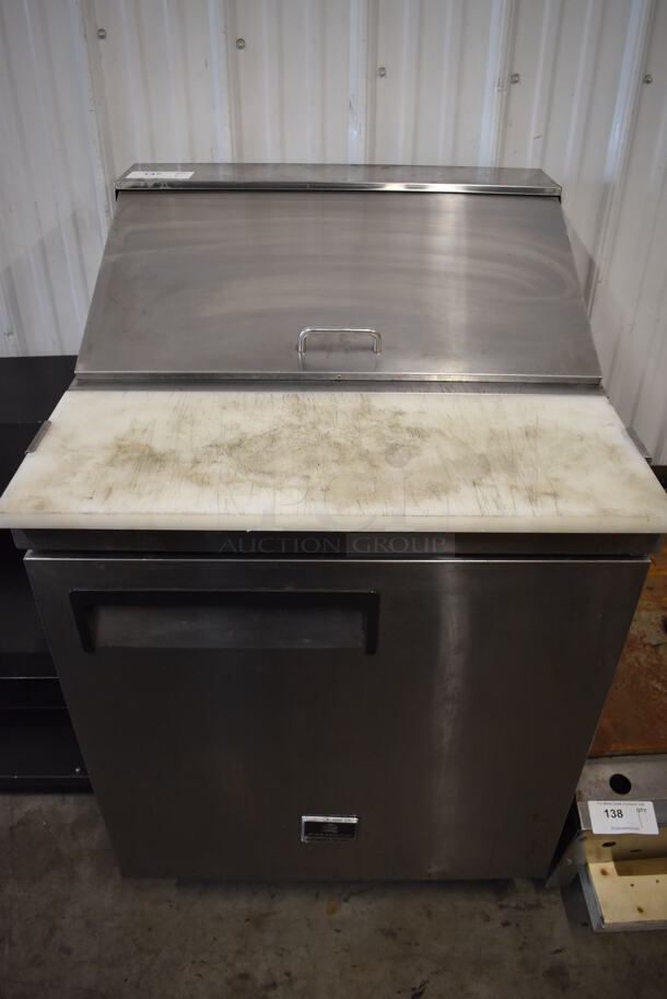 Kelvinator KCST27.8 Stainless Steel Commercial Sandwich Salad Prep Table Bain Marie Mega Top on Commercial Casters. 115 Volts, 1 Phase. 28x31x42.5. Tested and Working! - Image 1 of 6