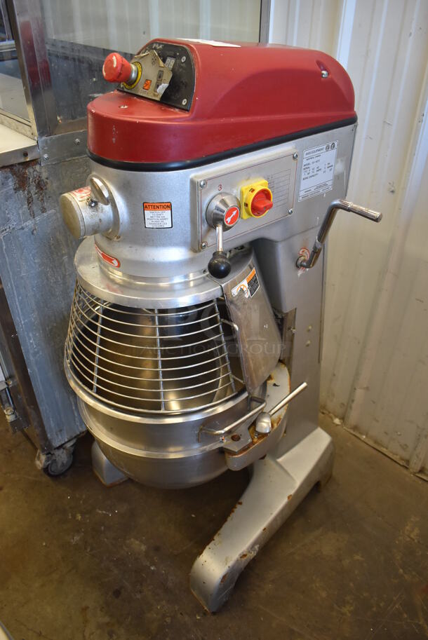 Axis AX-M30 Metal Commercial Floor Style 30 Quart Planetary Dough Mixer w/ Stainless Steel Mixing Bowl, Bowl Guard and Dough Hook Attachment. 110 Volts, 1 Phase. 22x25x44. Tested and Does Not Power On - Image 5 of 9