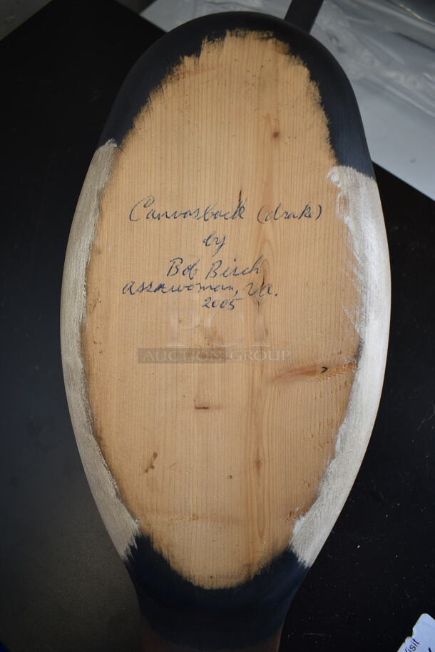Hand Carved Canvasback Drake Duck Decoy by Bob Birch - Image 5 of 5