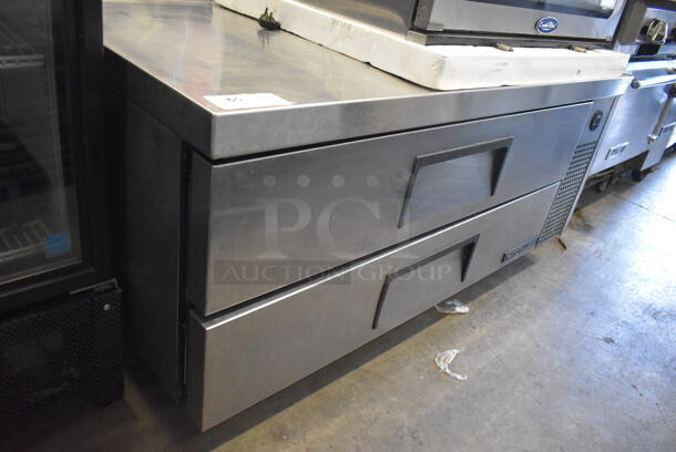 2013 True TRCB-52 Stainless Steel Commercial 2 Drawer Chef Base on Commercial Casters. 115 Volts, 1 Phase. 52x32x25. Tested and Working! - Image 2 of 5
