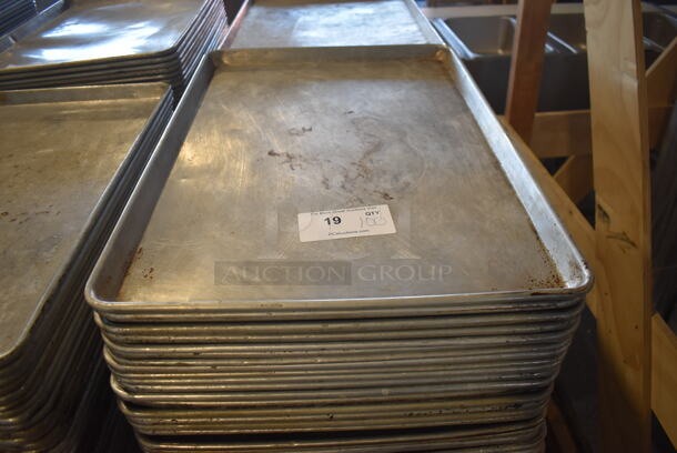 100 Metal Full Size Baking Pans. 18x26x1. 100 Times Your Bid!