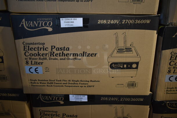 4 BRAND NEW SCRATCH AND DENT! Avantco 177PC201 Stainless Steel Commercial Countertop Single Tank 8 Liter Electric Pasta Cooker / Rethermalizer. Stock Picture Used as Gallery. 4 Times Your Bid! - Image 3 of 7