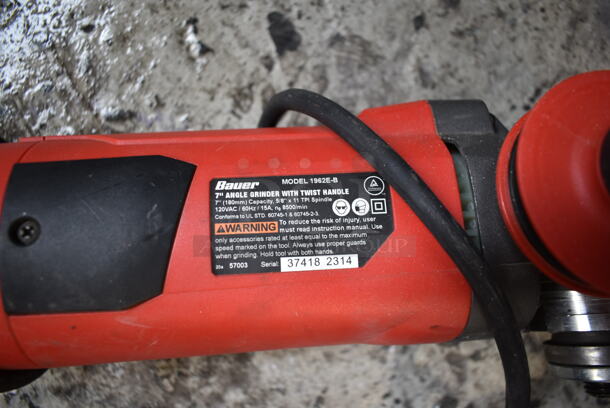 Bauer 1962E-B 7" Angle Grinder, Warrior 57806 Reciprocating Saw and Tool Box. Tested and Working! - Image 7 of 10