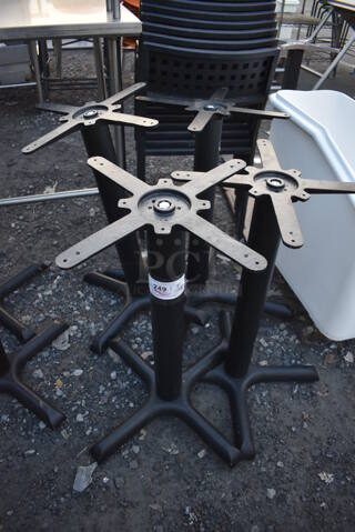 4 Black Metal Table Bases. 22x22x28. 4 Times Your Bid!