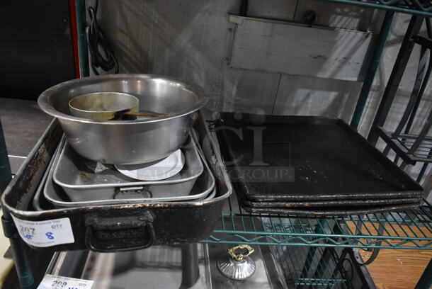 ALL ONE MONEY! Lot of Various Metal Items Including Metal Baking Pans - Image 1 of 4