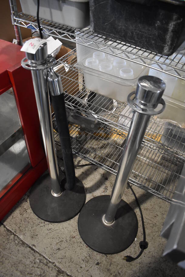 2 Metal Stanchions. 14x14x37. 2 Times Your Bid! - Image 3 of 5