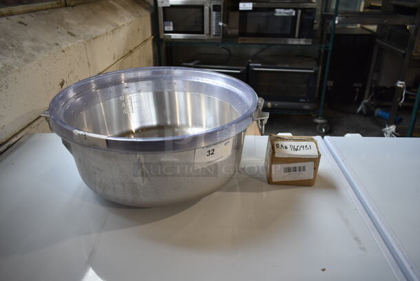 BRAND NEW SCRATCH AND DENT! Stainless Steel Rice Cooker Insert and Box of 4 Commercial Casters. - Image 1 of 8