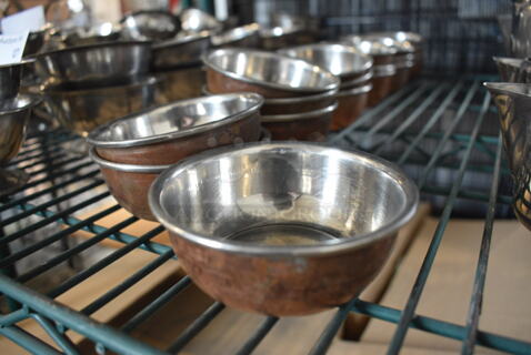 19 Metal Bowls. 3.75x3.75x1.5. 19 Times Your Bid!